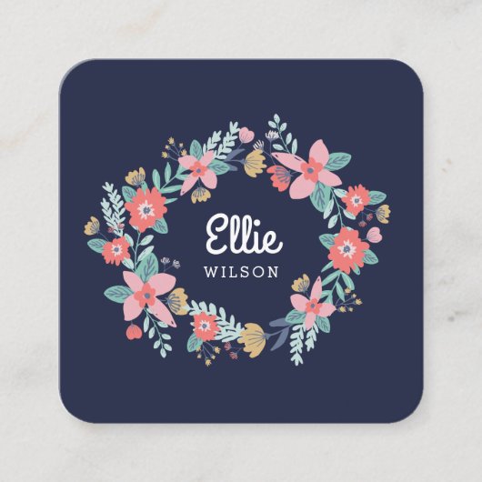 Garden Wreath Vierkante Visitekaartje (Voorkant)