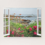 GARDEN ZEE WINDOW LIJST SCHILDERACHTIG OGUNQUIT, M LEGPUZZEL<br><div class="desc">Een prachtig uitzicht van de Atlantische Oceaan uit het Ogunstoppen Art Museum. Een korte wandeling van Perkins Cove, het museum en zijn drie acres beeldhouwtuinen zien de Narrow Cove en de Atlantische Oceaan over het hoofd. Deze puzzel biedt niet alleen entertainment, maar is ook een prachtige hoepenspel dat steeds weer...</div>
