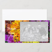 Garden Zinnia Flowers Bedankt voor je foto (Voorkant / Achterkant)