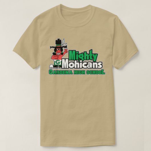 Gardena High School Mighty Mohicans T T-shirt (Design voorkant)