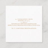 Gardener Blush Pink Floral Honey Bee Vierkante Visitekaartje (Achterkant)