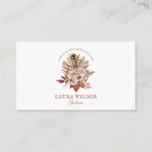Gardener Boho Terracotta Cream Floral Visitekaartje (Voorkant)