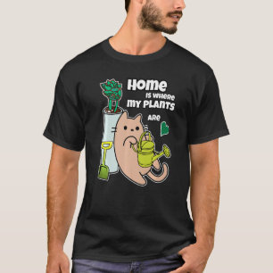 Gardener Cat Plant die in mijn Planten zwemt T-shirt
