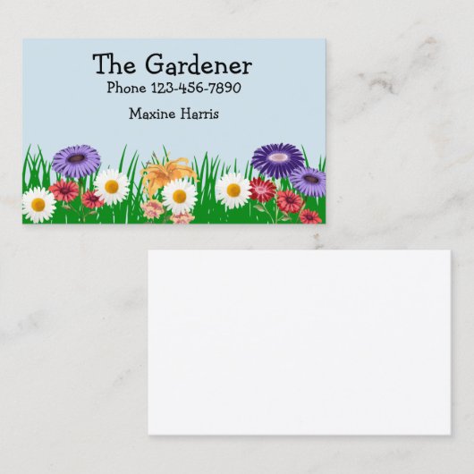 Gardener Cute Visitekaartje (Voorkant / Achterkant)