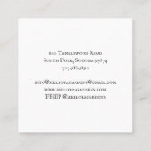 Gardener Dragonfly Floral Visitekaartje (Achterkant)