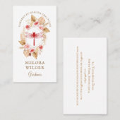 Gardener Dragonfly roze en Floral Visitekaartje (Voorkant / Achterkant)