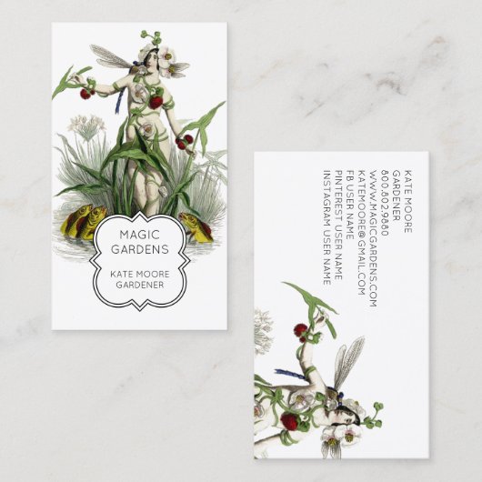 Gardener Enchanted Fairy Pond Visitekaartje (Voorkant / Achterkant)