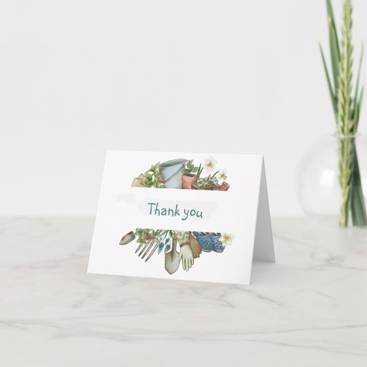 Gardener Gardening Help Planten Dank u Bedankkaart (Voorkant)