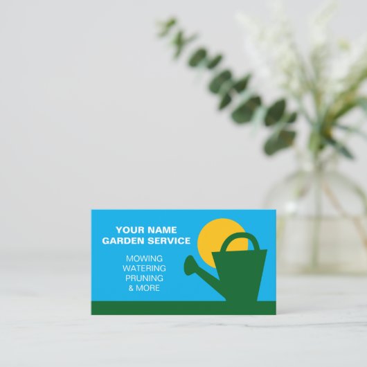 Gardener gazon zorg visitekaartje sjabloon (Staand voorkant)