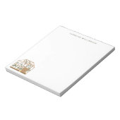 Gardener Greenhouse Illustration Personalized Name Notitieblok (Linkerzijde)