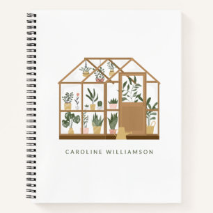 Gardener Greenhouse Illustration Personalized Name Notitieboek