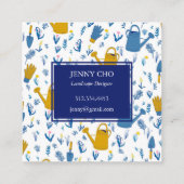 Gardener Landscaping Gardening Modern Cool Vierkante Visitekaartje (Achterkant)