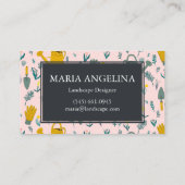 Gardener Landscaping Gardening Modern Cool Visitekaartje (Achterkant)