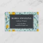 Gardener Landscaping Gardening Modern Cool Visitekaartje (Achterkant)