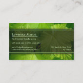 Gardener/Landscaping Leaf, Photo Visitekaartje (Achterkant)