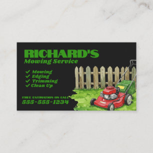 Gardener Lawn Care and Maintenance Visitekaartje