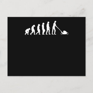 Gardener Lawn Mower Evolution Briefkaart