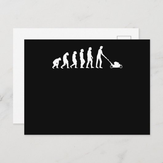 Gardener Lawn Mower Evolution Briefkaart (Voorkant / Achterkant)