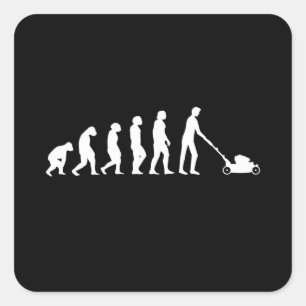 Gardener Lawn Mower Evolution Vierkante Sticker