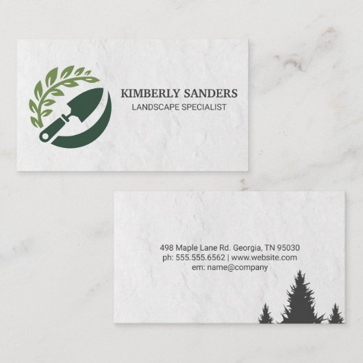 Gardener Logo | Landscaping | Trees Visitekaartje (Voorkant / Achterkant)