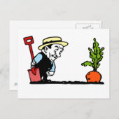 Gardener met wortel briefkaart (Voorkant / Achterkant)