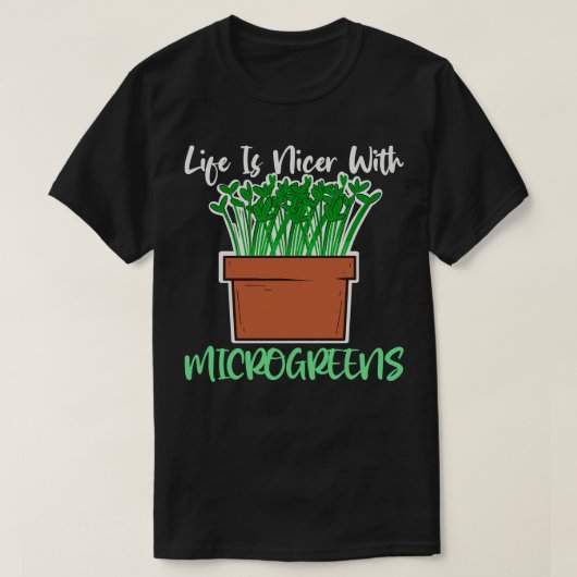 Gardener Micro Farming Healthy Microgreens T-shirt (Design voorkant)