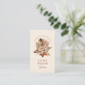 Gardener Rustic Boho Floral Visitekaartje (Staand voorkant)