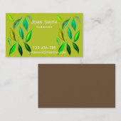 Gardener-service modern bladontwerp visitekaartje (Voorkant / Achterkant)