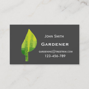 Gardener-service modern bladontwerp visitekaartje