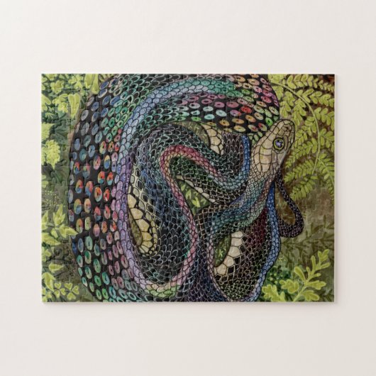 Gardener Snake Studie voorbij de huid Puzzle Legpuzzel (Horizontaal)