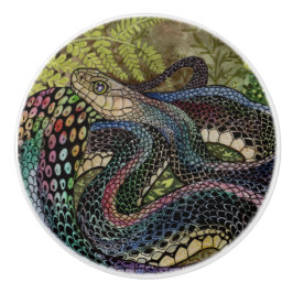 Gardener Snake Study Beyond Skin Keramische Knop