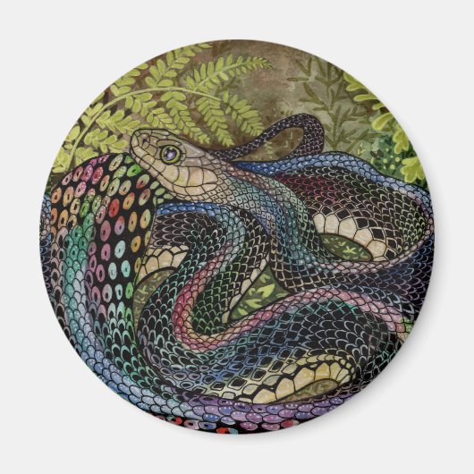 Gardener Snake Study Beyond Skin Magneet (Voorkant)