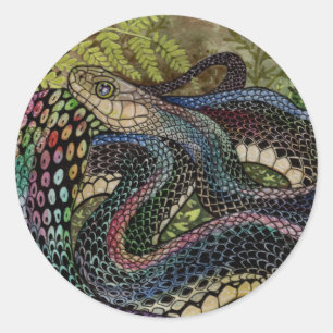 Gardener Snake Study Beyond Skin Ronde Sticker