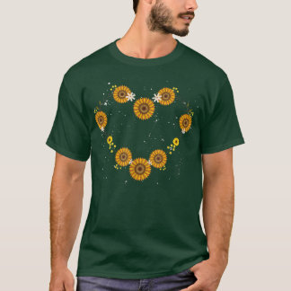 Gardener Sunflower Blossom Heart Botanische tuin T-shirt