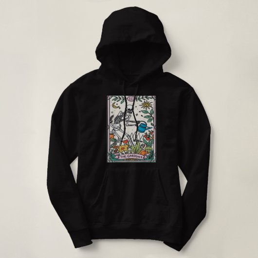 Gardener Tarot Card Mystical Witchy Gardening Hoodie (Design voorkant)