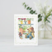 Gardener Teddy Bear Briefkaart (Staand voorkant)