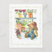 Gardener Teddy Bear Briefkaart (Voorkant)