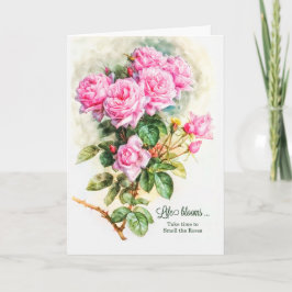Gardener Theenmaal Floral Roses Birthday Kaart