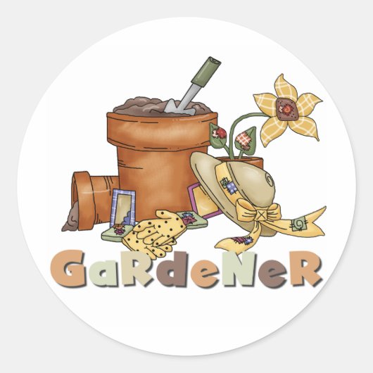 Gardener Tshirts en Gifts Ronde Sticker (Voorkant)