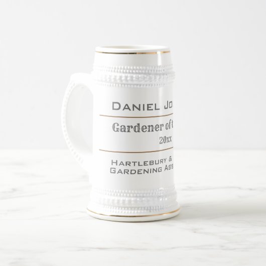 Gardener van het jaar Gardening Trophy Bierpul (Voorkant links)