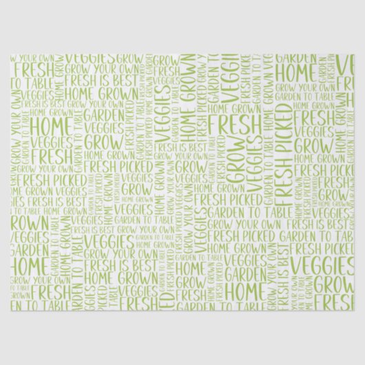 Gardener Veggies Love to Garden Tissuepapier (Voorkant)