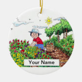 Gardener - Vrouw Keramisch Ornament (Voorkant)