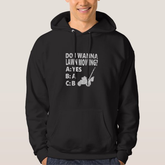 Gardener wil dat ik grawn Mowing Lawn Ca Hoodie (Voorkant)