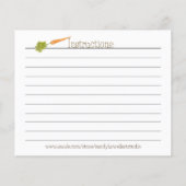 Gardener's Carrot Recept Kaart (Achterkant)