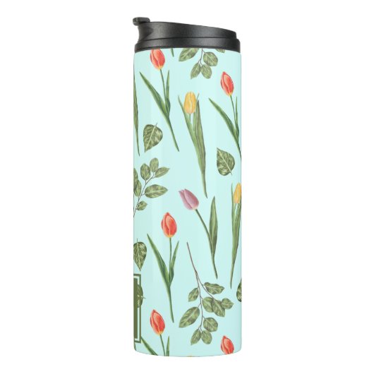 Gardener's Delight  Tulips & Monogram Thermosbeker (Geroteerd rechts)