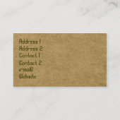 Gardener's Delight Visitekaartje (Achterkant)