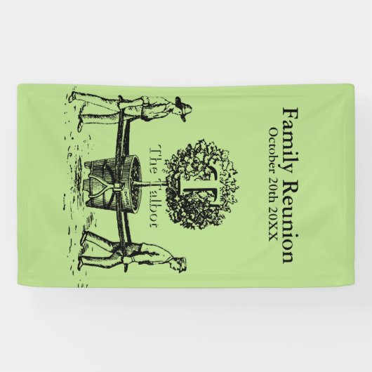 Gardeners Family Reunion/Banner, aangepaste naam Spandoek (Horizontaal)