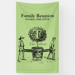 Gardeners Family Reunion/Banner, aangepaste naam Spandoek