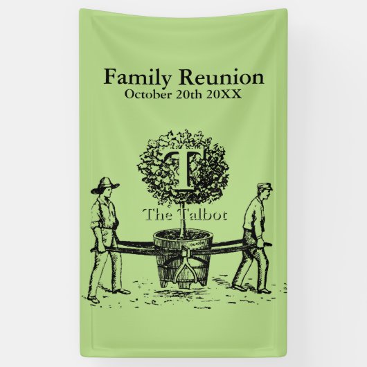 Gardeners Family Reunion/Banner, aangepaste naam Spandoek (Verticaal)