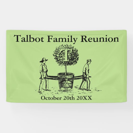 Gardeners Family Reunion H Banner, aangepaste naam Spandoek (Horizontaal)